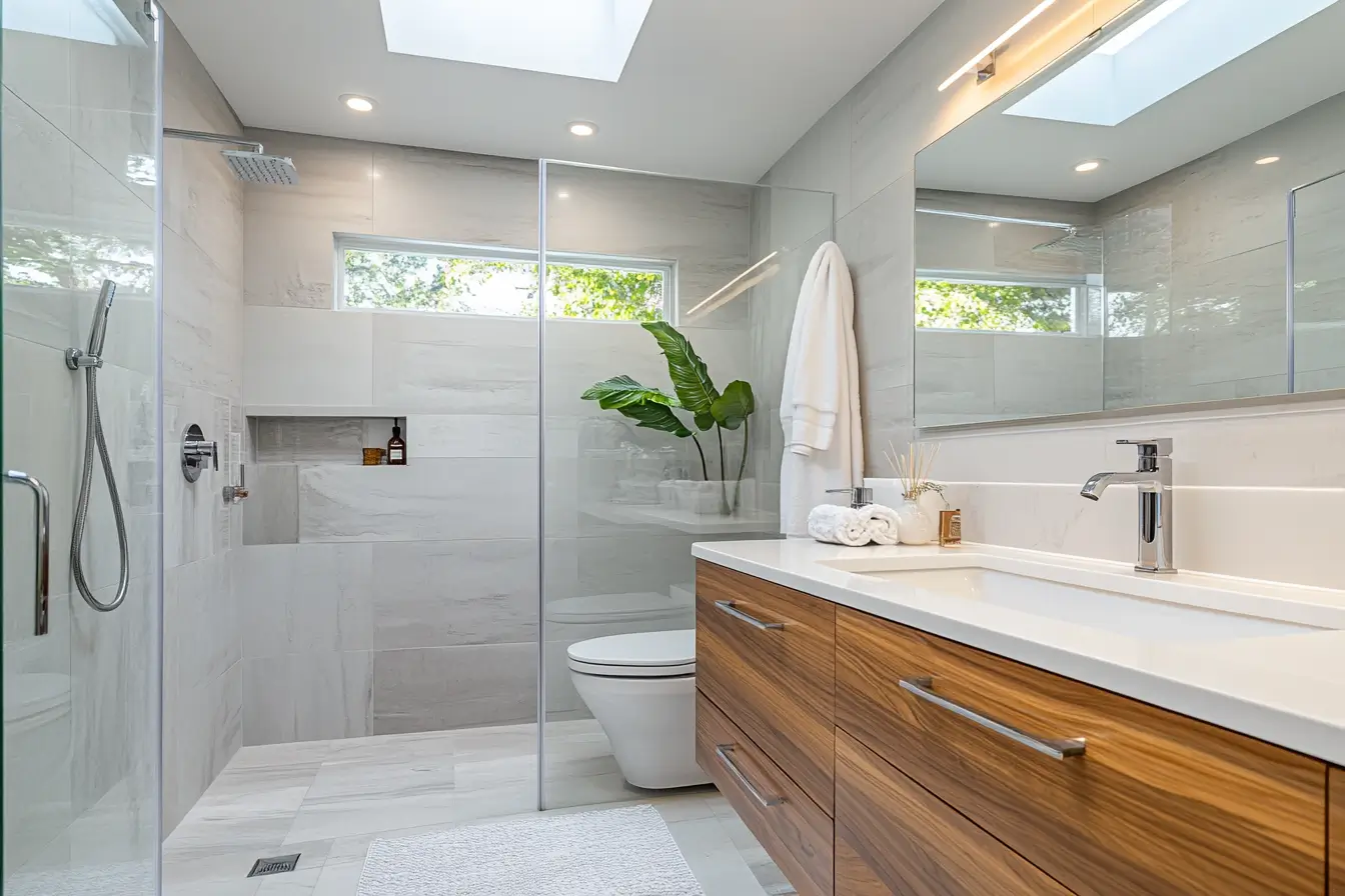 Modern bathroom remodel